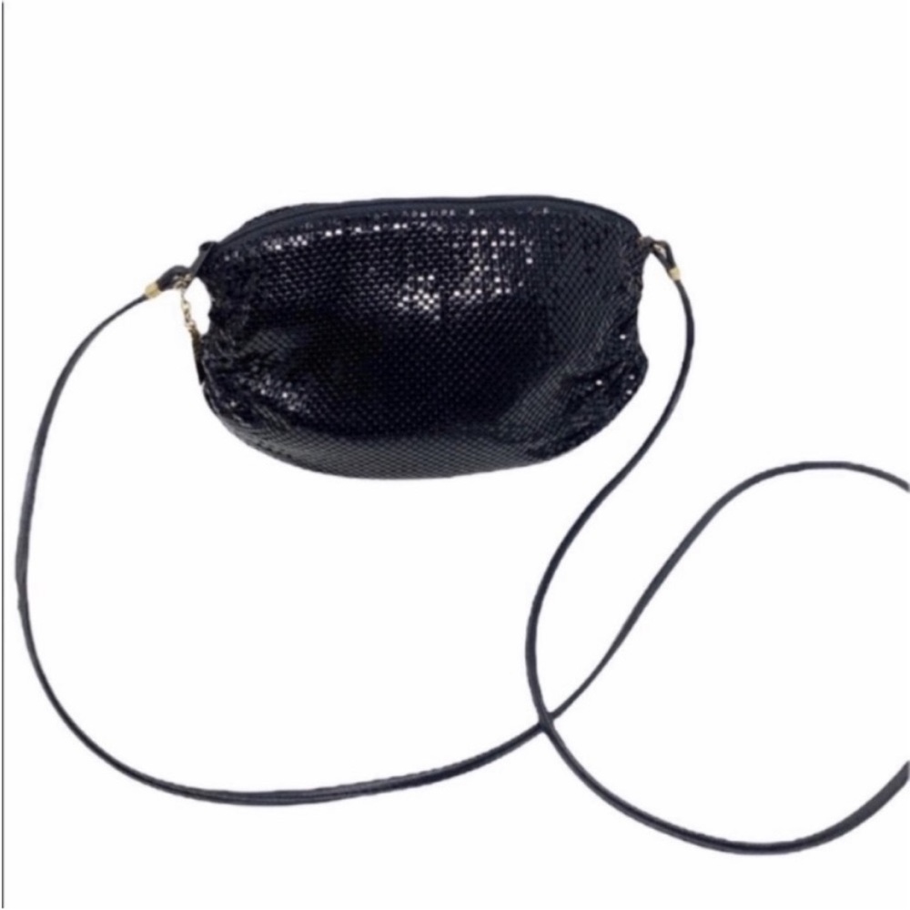 WHITING & DAVIS vintage metal mesh purse bag black